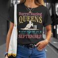 Barrel Racing Birthday Born In April Cowgirl Horse Riding Unisex T-Shirt Gifts for Her