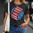 Baseball American Flag 4Th Of July Kids Boys Girls Women Unisex T-Shirt Gifts for Her