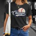 Baseball American Lover Chicago Baseball Unisex T-Shirt Gifts for Her