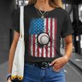 Baseball July 4Th For Men Boys Patriotic American Flag Usa Unisex T-Shirt Gifts for Her