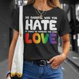 Be Careful Who You Hate It Could Be Someone You Love Pride Unisex T-Shirt Gifts for Her