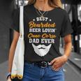 Beer Best Bearded Beer Lovin Pomeranian Dad Funny Dog Lover Unisex T-Shirt Gifts for Her