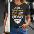Beer Best Bearded Beer Lovin Saint Bernard Dad Funny Dog Lover Unisex T-Shirt Gifts for Her