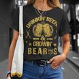 Beer Funny Bearded Beer Drinker Drinking Beers Beard Lover Humor Unisex T-Shirt Gifts for Her