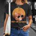 Best Cat Dad Ever Men Funny Vintage Cat Lover Unisex T-Shirt Gifts for Her