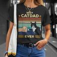 Best Cat Dad Ever Vintage Retro Cat Gifts Men Fathers Day Unisex T-Shirt Gifts for Her