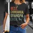 Best Chihuahua Grandpa Ever Dog Lovers Fathers Day Unisex T-Shirt Gifts for Her