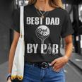 Best Dad By Par Fathers Day Golfing Funny Daddy Papa Unisex T-Shirt Gifts for Her