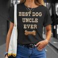 Best Dog Uncle Ever Funny Favorite Uncle Dog Fathers Day Unisex T-Shirt Gifts for Her