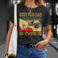 Best Pug Dad Ever Retro Vintage Unisex T-Shirt Gifts for Her