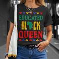 Black Queen Educated African Pride Dashiki T-Shirt Gifts for Her