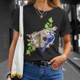 Blue Jay Bird Birdhouse And Pink Blossoms Bird Watching T-Shirt Gifts for Her