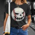 Boys Halloween Jack O Lantern Baseball Player Coach Pitcher T-Shirt Gifts for Her