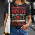 Bruh Ugly Christmas Sweater Brother Xmas Sweaters Bro T-Shirt Gifts for Her