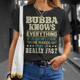 Bubba Knows Everything Persian Grandfather Grandad Gift For Mens Unisex T-Shirt Gifts for Her