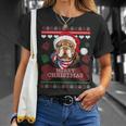 Bulldog Owner Ugly Christmas Sweater Style T-Shirt Gifts for Her