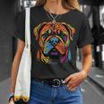 Bullmastiff Mom Or Dad Colorful Puppy Dog Lover Cute Black Unisex T-Shirt Gifts for Her
