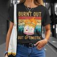 Burnt Out But Optimistic Cute Marshmallow Camping Vintage T-Shirt Gifts for Her
