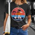 C-21 Learjet Firebass Vintage Sunset T-Shirt Gifts for Her
