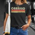Carrillo Surname Retro Vintage 80S Birthday Reunion T-Shirt Gifts for Her