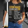 Catering Manager Hourly Rate Catering Supervisor T-Shirt Gifts for Her