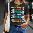 Colorful Gay Pride Lgbt June Month Pride Month Demon Unisex T-Shirt Gifts for Her