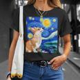 Corgi Starry Night Art Dog Art Corgi Owner Corgi T-Shirt Gifts for Her