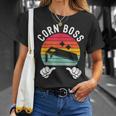 Corn Boss Bean Bag Player Funny Cornhole Unisex T-Shirt Gifts for Her