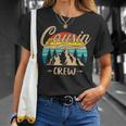 Cousin Crew Camping Sunset Summer Camp Retro Matching Trip T-Shirt Gifts for Her