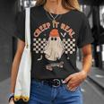 Creep It Real Skateboarding Ghost Retro Halloween Costume T-Shirt Gifts for Her
