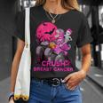 Crush Breast Cancer Skeleton Monster Truck Halloween Boy Kid T-Shirt Gifts for Her