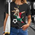 Dabbing Dog Mexico Soccer Fans Jersey Mexican Football Lover T-Shirt Gifts for Her