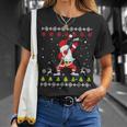 Dabbing Santa Hockey Ugly Christmas Sweater Xmas T-Shirt Gifts for Her