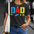 Dad Master Builder Building Bricks Blocks Family Set Parents T-Shirt Gifts for Her