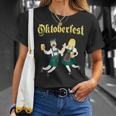 Dancing Barman And Barmaid Drinking Oktoberfest T-Shirt Gifts for Her