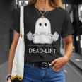 Deadlift Halloween Ghost Weight Lifting Workout T-Shirt Gifts for Her