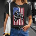 Dirt Bike American Flag Motocross Biker For 4Th Of July Usa Unisex T-Shirt Gifts for Her