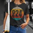 Distressed Vintage Sunset 224 Area Code T-Shirt Gifts for Her