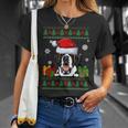 Dog Lovers Saint Bernard Santa Hat Ugly Christmas Sweater T-Shirt Gifts for Her