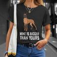 Dog Owner Mine Is Bigger Than Yours Funny Great Dane Unisex T-Shirt Gifts for Her