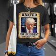 Donald Trump Shot Wanted For US President 2024 T-Shirt Gifts for Her