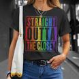 Dont Hide Your Gay Les Bi Tran - Come Outta The Closet Lgbt Unisex T-Shirt Gifts for Her