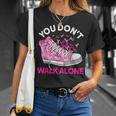 You Don't Walk Alone Pink Shoes Ribbon Breast Cancer Warrior T-Shirt Gifts for Her