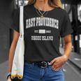 East Providence Rhode Island Ri Vintage State Flag Athletic T-Shirt Gifts for Her
