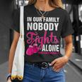 In Our Family Nobody Fight Alone Breast Cancer Awareness T-Shirt Gifts for Her