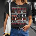 Firefighter Ugly Christmas Sweater Fireman Fire Department T-Shirt Gifts for Her