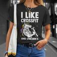 Fitness Unicorn Bodybuilding Sport Lift Weighlifter Gym Unisex T-Shirt Gifts for Her