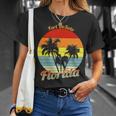Fort Desoto Florida Retro Tropical Palm Trees Vacation T-Shirt Gifts for Her
