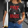 Free Hugs Grim Reaper Lazy Halloween Costume Scary Creepy Halloween Costume T-Shirt Gifts for Her