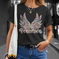 Freedom Wings July 4Th Patriotic Retro Angel Wings Usa Patriotic Funny Gifts Unisex T-Shirt Gifts for Her